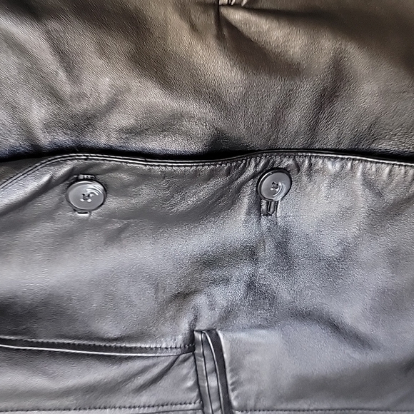 Alfani Bikercore Matrix Whimsigoth Black Buttery Leather Jacket XL - Picture 4 of 12